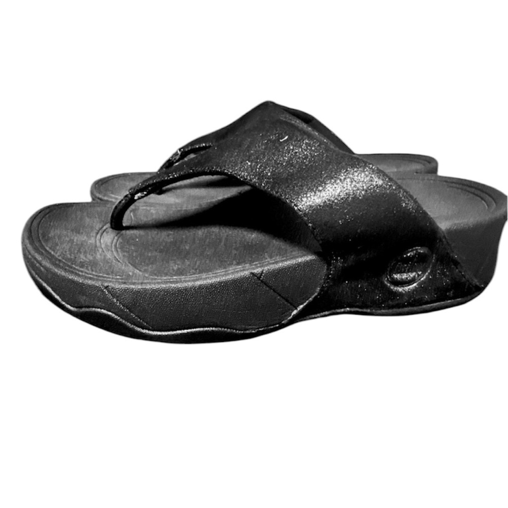 FitFlop Black Shimmer Sandals